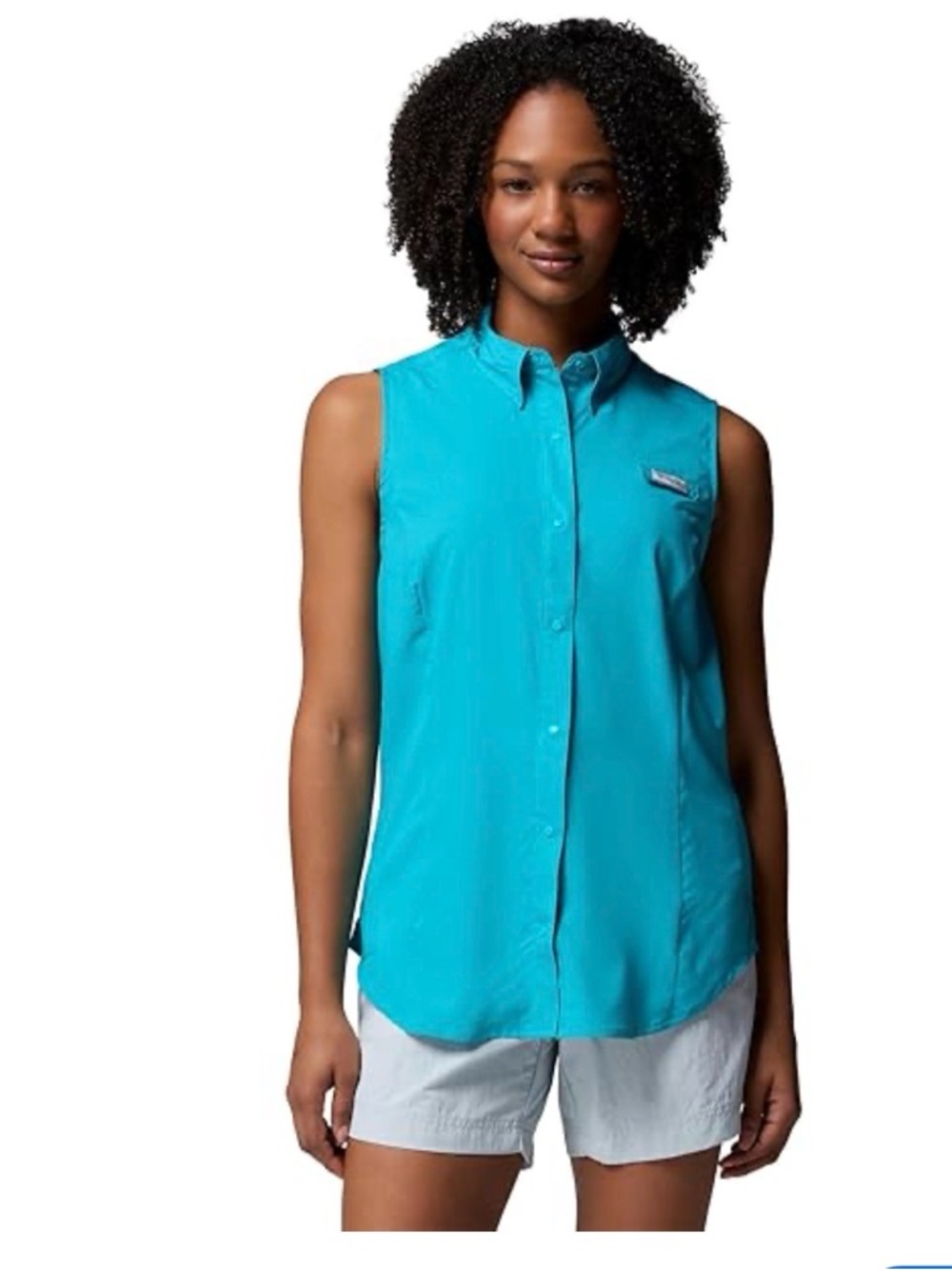🎉3 for $15 Columbia Women's Sleeveless Button-Up Shirt - Turquoise size 1x